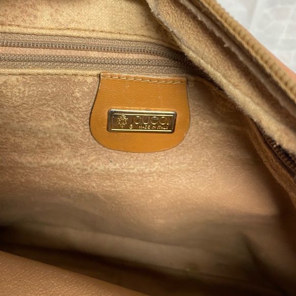 Vintage Gucci Tan Coated Canvas Shoulder-Crossbody 19.5in x 7.5in x 3In - Picture 10 of 11